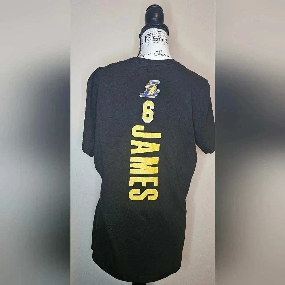 Fanatics Women's Los Angeles Lakers Lebron James #6 T-Shirt Size XL Black - Picture 2 of 11